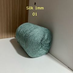 Cuộn sợi 100% Silk 1mm, 300g màu trơn