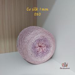 Cầu vồng sợi Silk, cỡ 1.0mm, 300g, dòng bánh, đan móc áo, váy, khăn