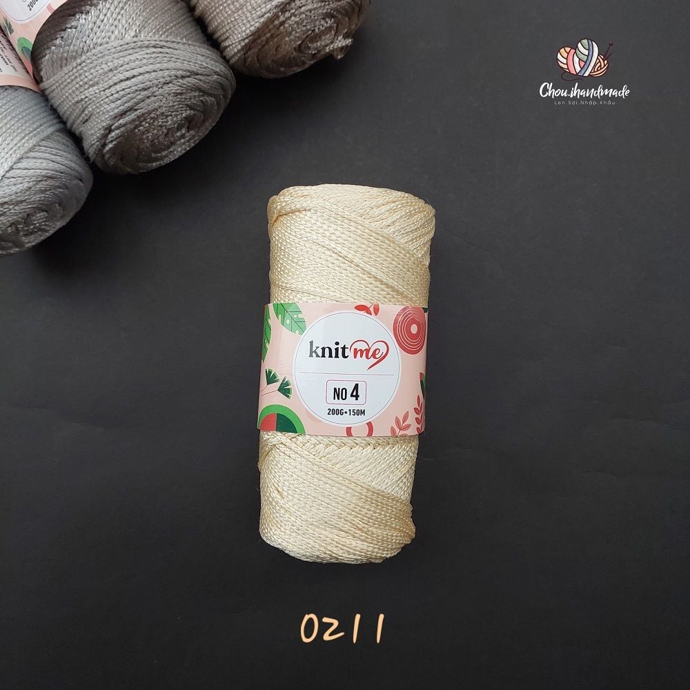 Sợi Midi No 4 nhập khẩu từ Knitme, đan móc túi ví, đồ trang trí nội thất