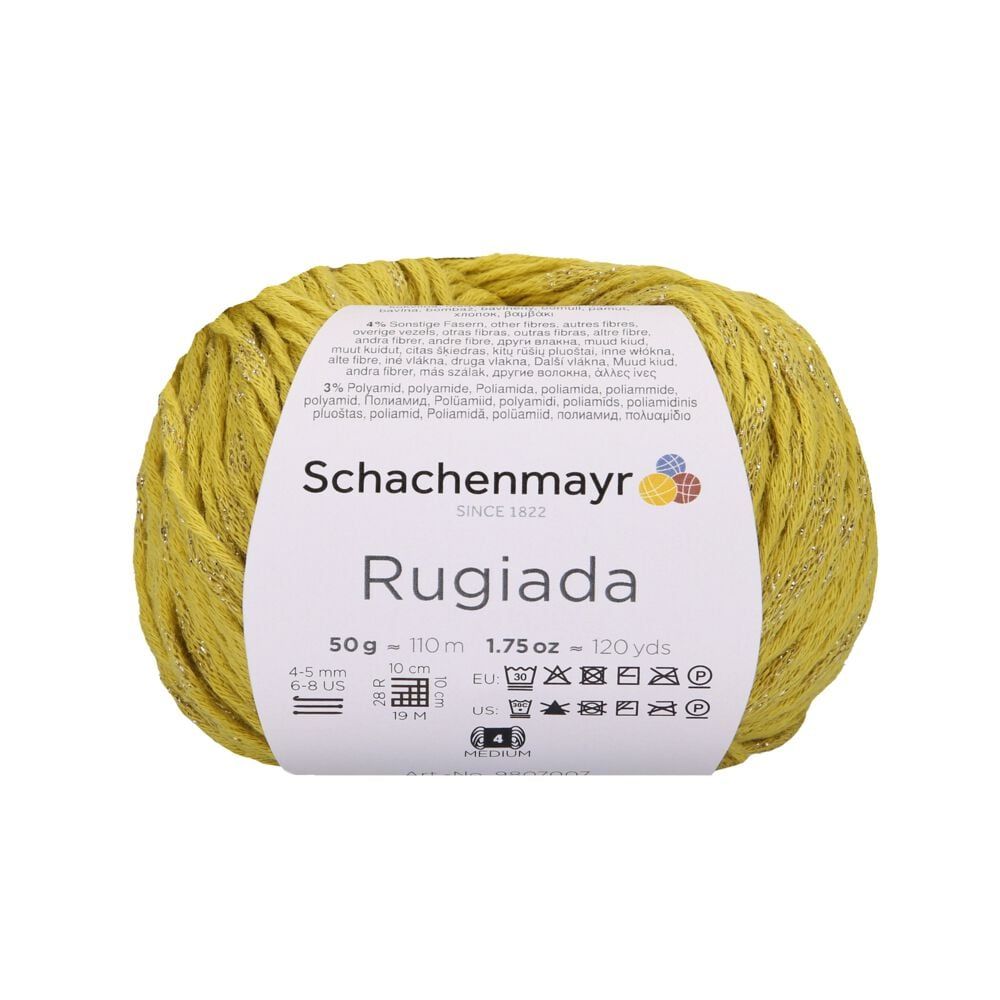Sợi cotton lấp lánh Rugiada - Schachenmayr, đan móc áo, khăn