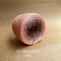 Cầu vồng Silk 0.8mm, 300g, dòng bánh, Chouihandmade, đan móc áo, váy, khăn