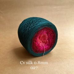 Cầu vồng Silk 0.8mm, 300g, dòng bánh, Chouihandmade, đan móc áo, váy, khăn