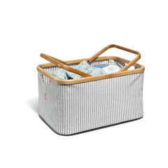 Giỏ đựng len gập xếp bằng vải cotton khung tre, nhập từ Prym