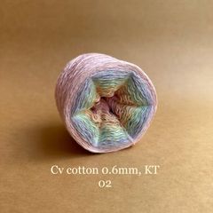 Sợi cầu vồng Cotton 0.6mm, kim tuyến
