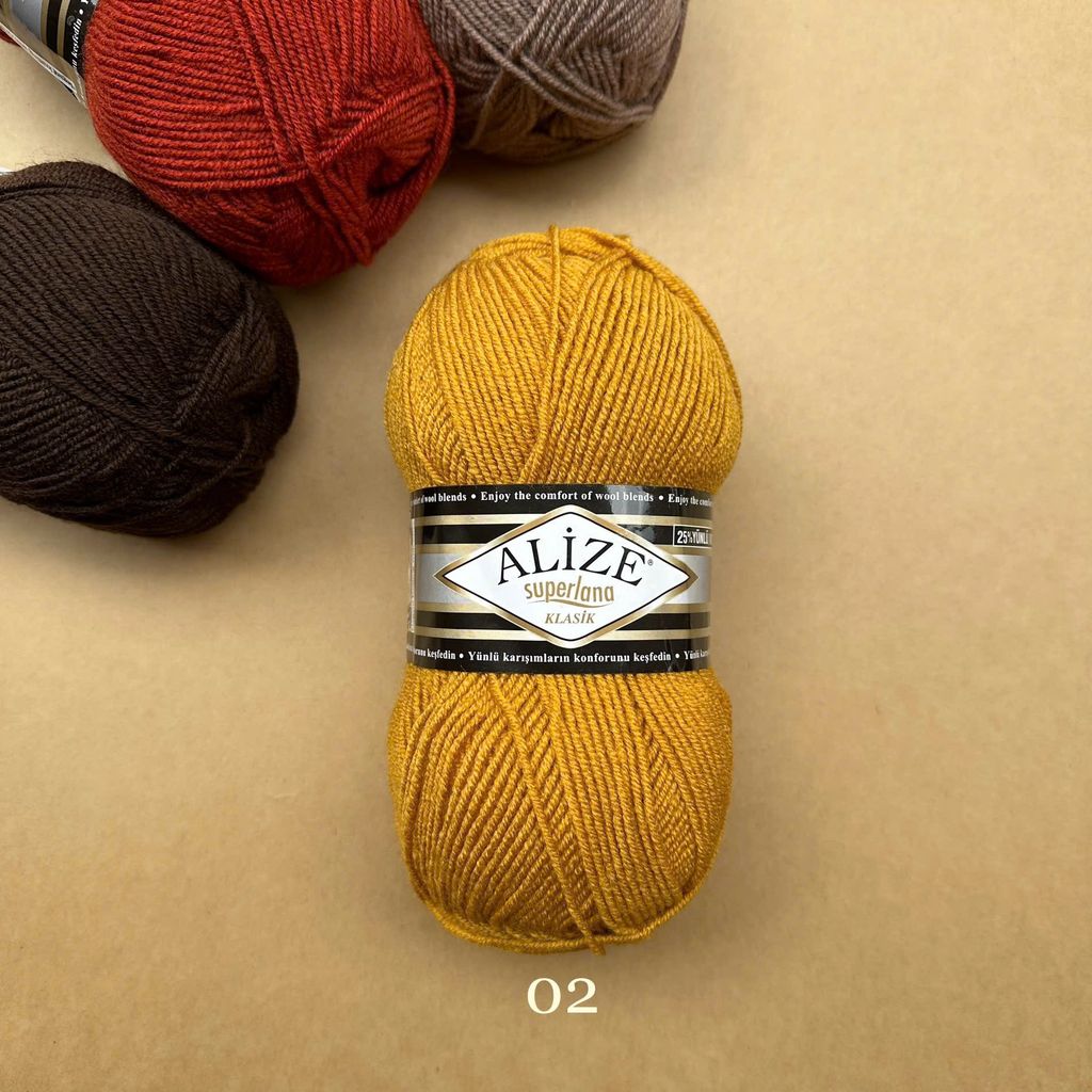 Len ấm Superlana Klasik nhập khẩu từ Alize Yarns đan móc nón, khăn, áo