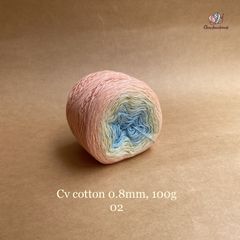 Sợi cầu vồng Cotton 0.8mm cuộn 100g, Chouihandmade, đan móc áo, váy