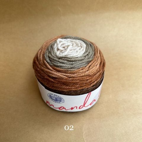 Len cầu vồng Mandala - Nhập khẩu từ hãng Lion Brand - 100% Premium Acrylic - 150gram dài 173m