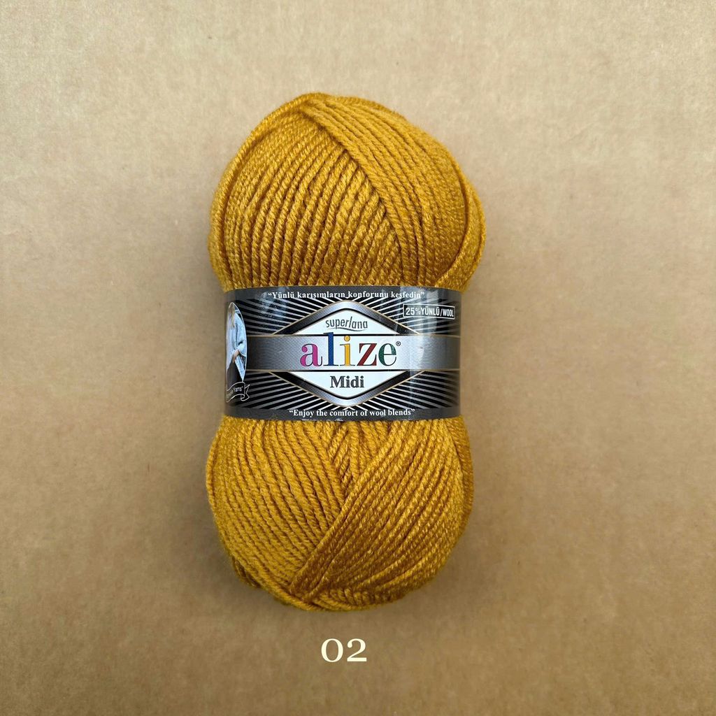 Len đông Superlana Midi nhập khẩu từ Alize Yarns, đan móc thú, áo, nón, khăn