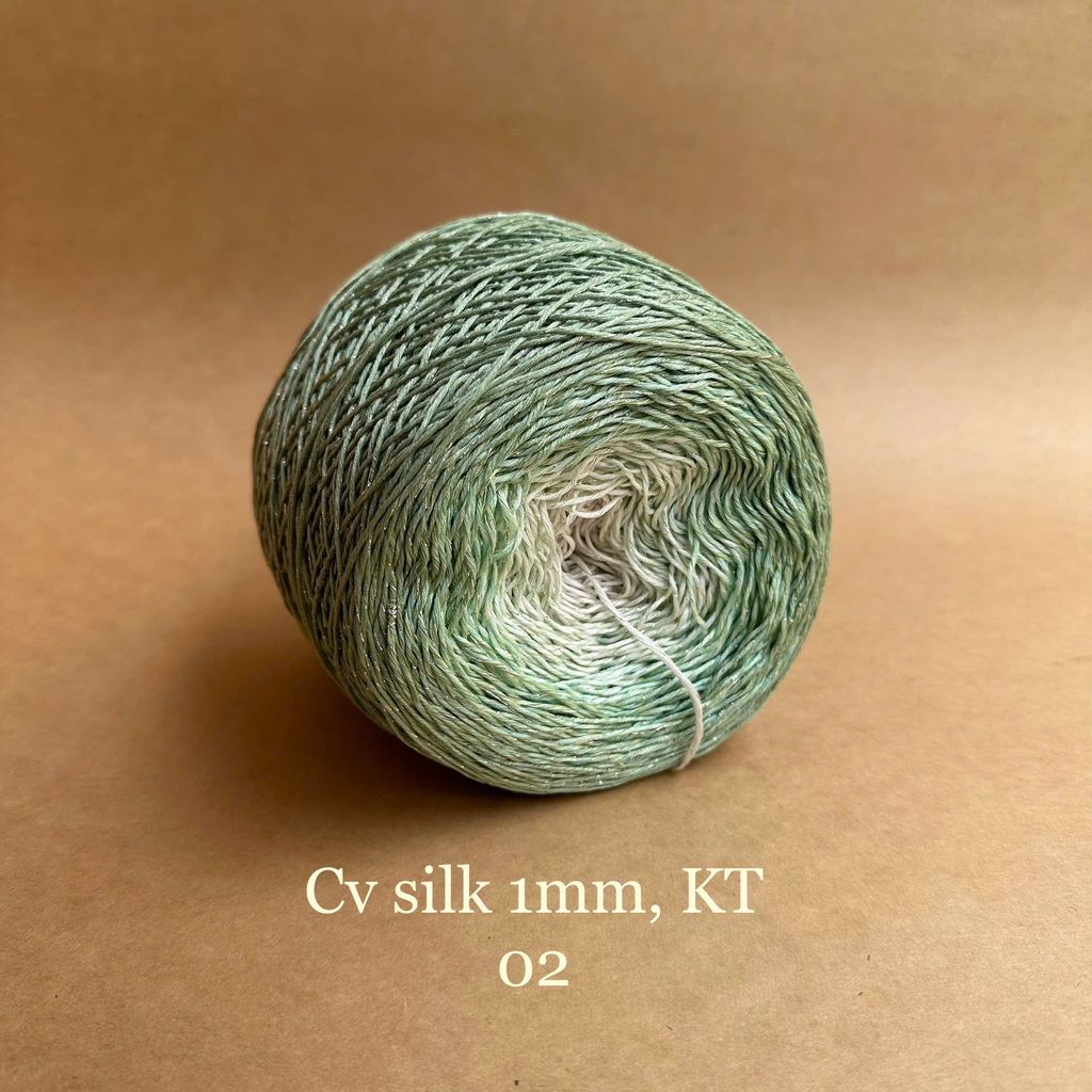 Cầu vồng sợi Silk kim tuyến, cỡ 1.0mm, 300g, đan móc áo, váy, khăn