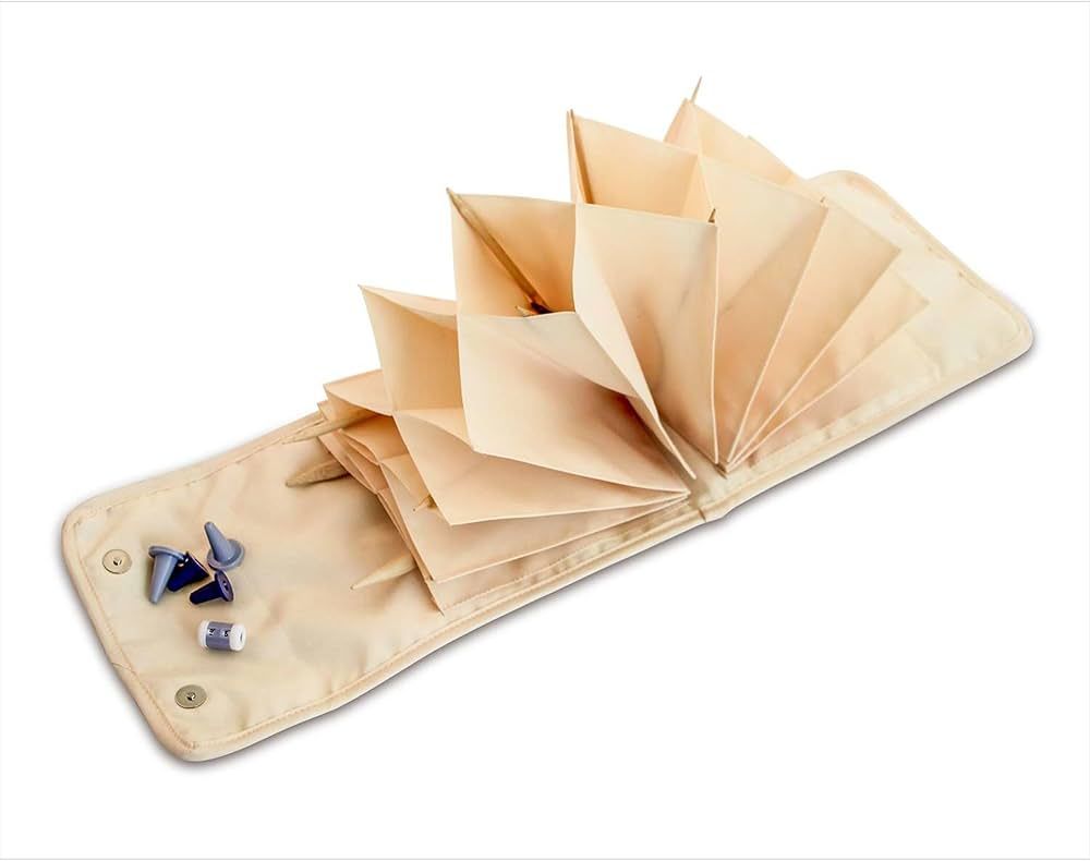 Ví vải đựng kim đan vòng bằng vải cotton nhập khẩu từ Prym