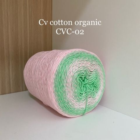 Cầu vồng Cotton Organic, dạng sọc Ombre, 0.8mm