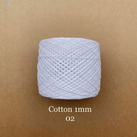 Sợi Cotton 1mm, 300g, đan móc áo, váy, khăn