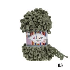Cuộn len tết bằng tay Puffy Fine hãng Alize Yarns tết áo, khăn, vỏ gối, chăn, thảm, túi