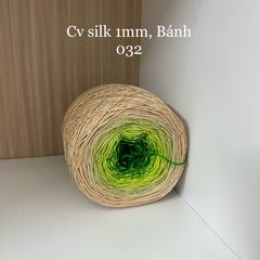Cầu vồng sợi Silk, cỡ 1.0mm, 300g, dòng bánh, đan móc áo, váy, khăn