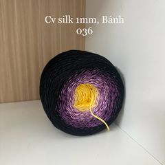 Cầu vồng sợi Silk, cỡ 1.0mm, 300g, dòng bánh, đan móc áo, váy, khăn