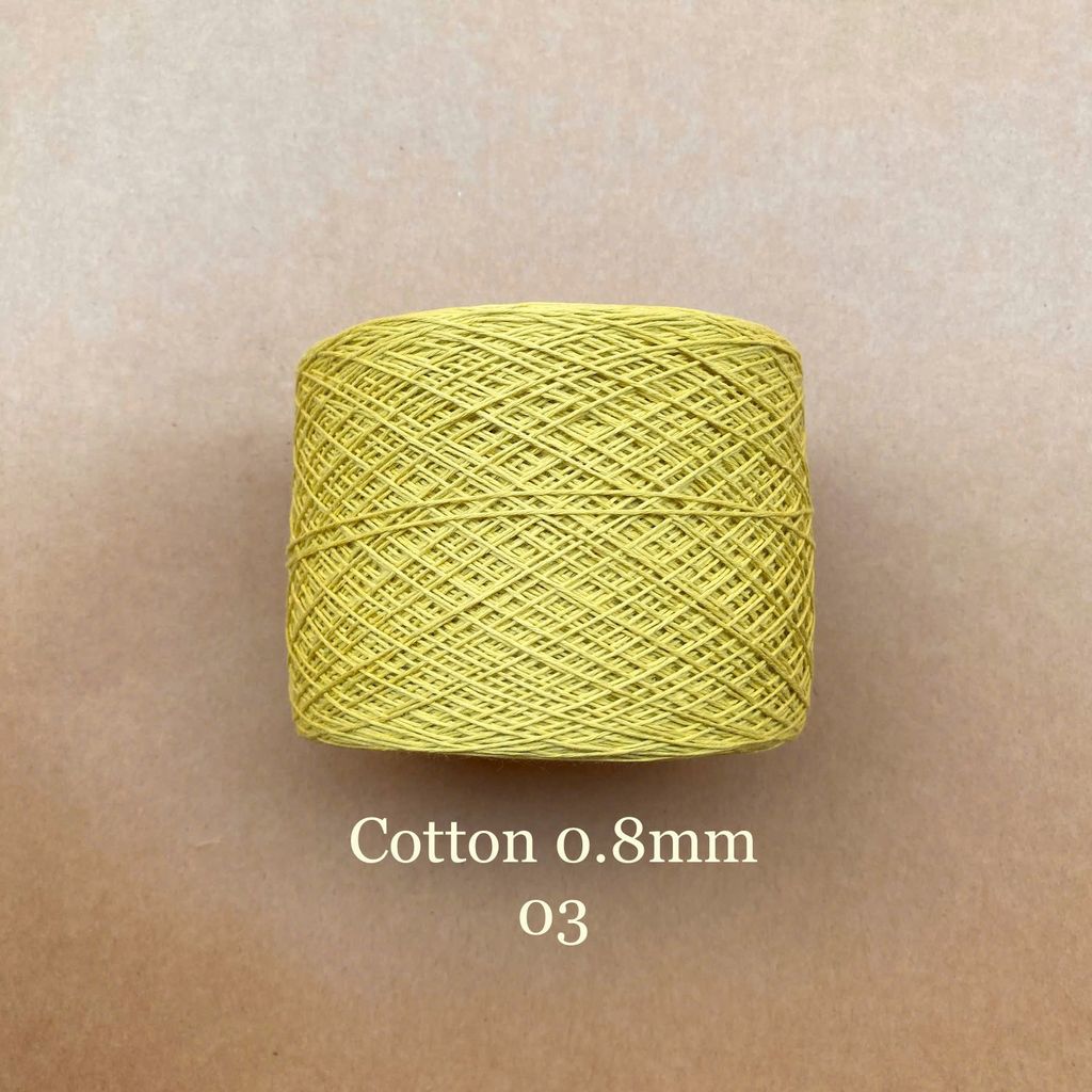 Sợi Cotton 0.8mm, 300g, đan móc áo, váy, khăn