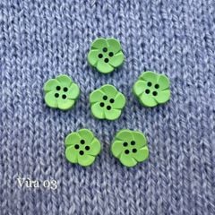 Gói 6 cúc áo 1.4cm, hình hoa, nhiều màu - Chou.ihandmade