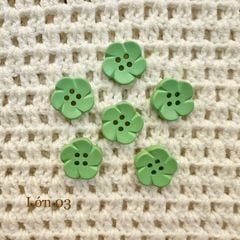 Gói 6 cúc áo 1.6cm, hình hoa, nhiều màu - Chou.ihandmade