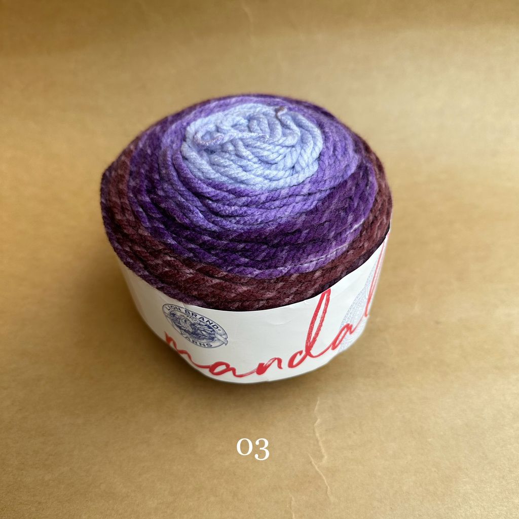 Len cầu vồng Mandala - Nhập khẩu từ hãng Lion Brand - 100% Premium Acrylic - 150gram dài 173m