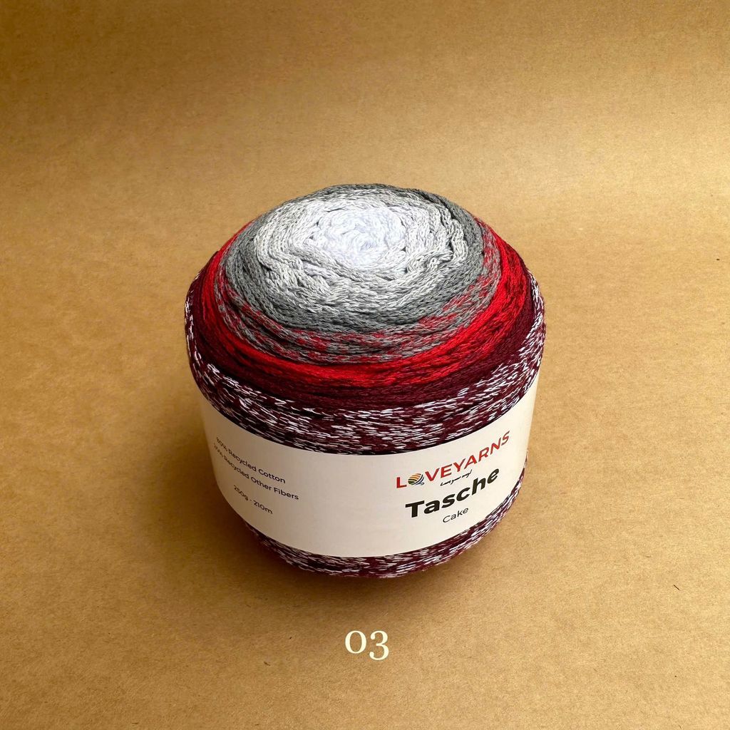 Sợi Tasche Cake nhập khẩu từ Loveyarns, đan móc túi, ví, nón, giỏ xách