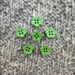 Gói 6 cúc áo 1cm, hình hoa, nhiều màu - Chou.ihandmade