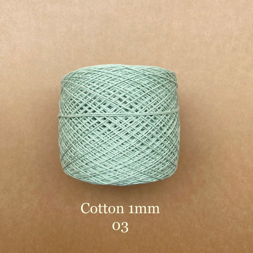 Sợi Cotton 1mm, 300g, đan móc áo, váy, khăn