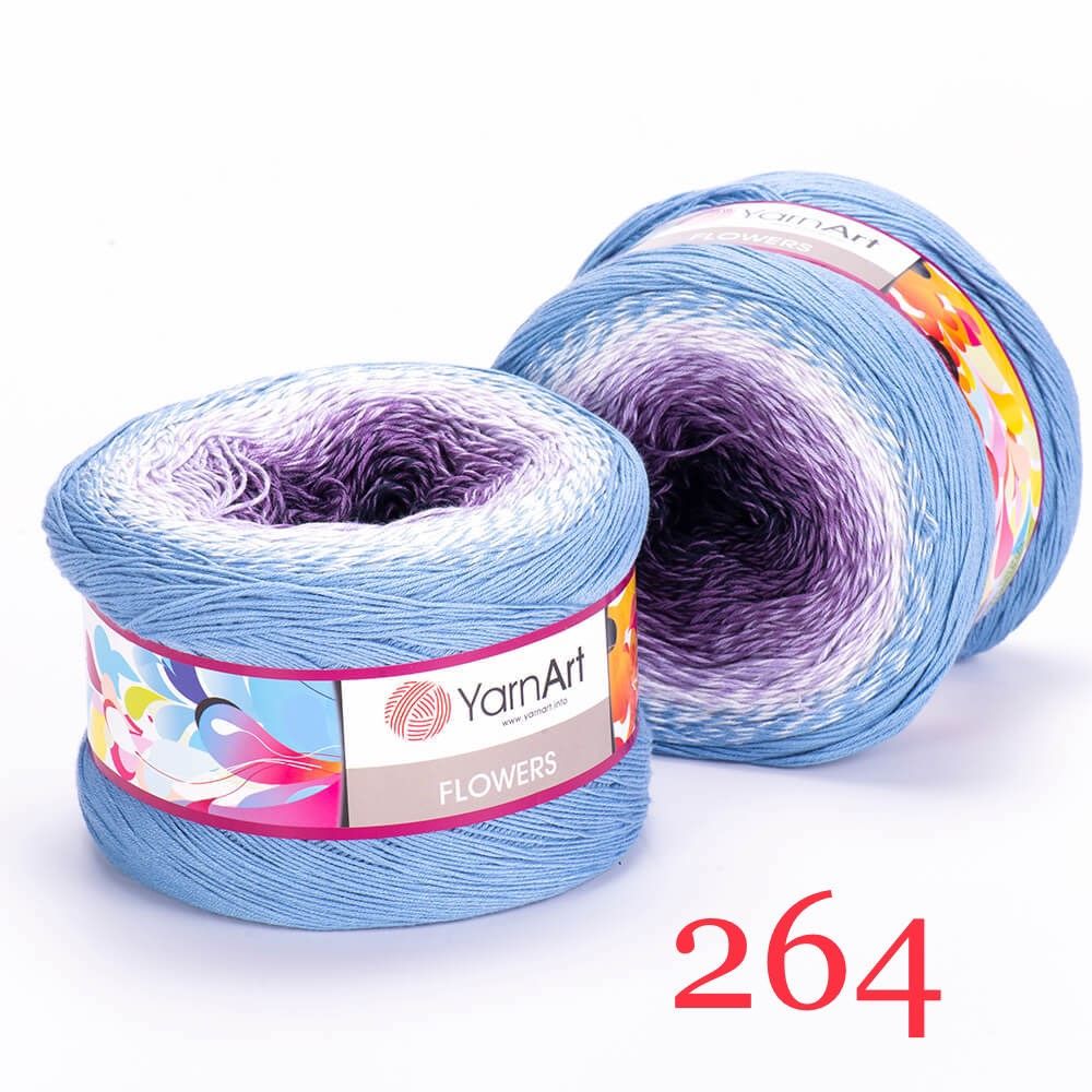 Len cầu vồng cotton Flowers - Yarnart - 250g dài 1000m (Bảng màu từ 250-300)