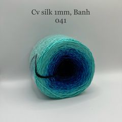 Cầu vồng sợi Silk, cỡ 1.0mm, 300g, dòng bánh, đan móc áo, váy, khăn