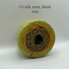 Cầu vồng sợi Silk, cỡ 1.0mm, 300g, dòng bánh, đan móc áo, váy, khăn