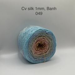 Cầu vồng sợi Silk, cỡ 1.0mm, 300g, dòng bánh, đan móc áo, váy, khăn