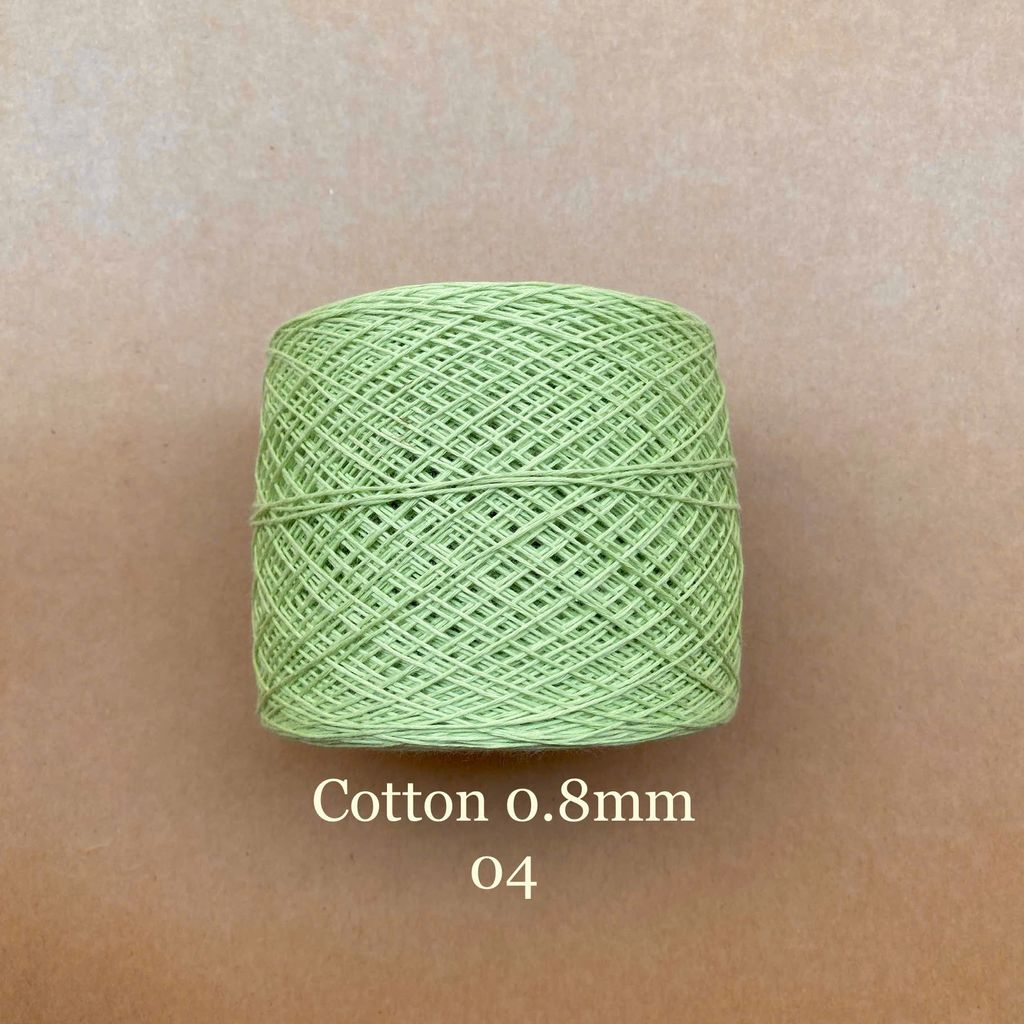 Sợi Cotton 0.8mm, 300g, đan móc áo, váy, khăn