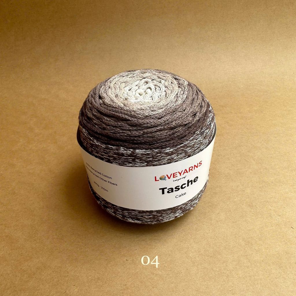 Sợi Tasche Cake nhập khẩu từ Loveyarns, đan móc túi, ví, nón, giỏ xách