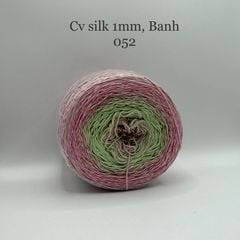 Cầu vồng sợi Silk, cỡ 1.0mm, 300g, dòng bánh, đan móc áo, váy, khăn