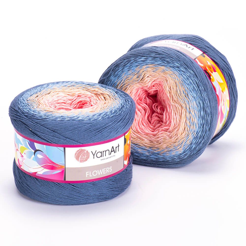 Len cầu vồng cotton Flowers - Yarnart - 250g dài 1000m (Bảng màu từ 250-300)