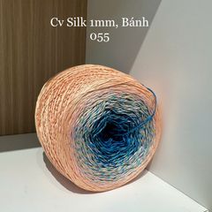 Cầu vồng sợi Silk, cỡ 1.0mm, 300g, dòng bánh, đan móc áo, váy, khăn