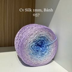 Cầu vồng sợi Silk, cỡ 1.0mm, 300g, dòng bánh, đan móc áo, váy, khăn