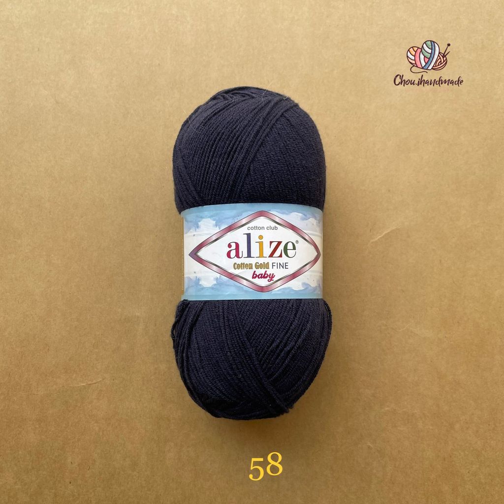 Len hè Cotton Gold Fine Baby nhập khẩu từ Alize Yarns, dành cho bé, đan móc áo, váy