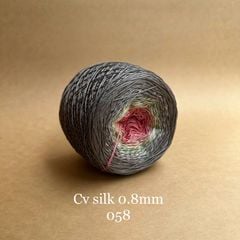 Cầu vồng Silk 0.8mm, 300g, dòng bánh, Chouihandmade, đan móc áo, váy, khăn