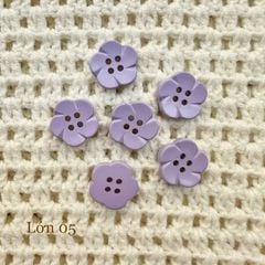 Gói 6 cúc áo 1.6cm, hình hoa, nhiều màu - Chou.ihandmade