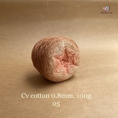Sợi cầu vồng Cotton 0.8mm cuộn 100g, Chouihandmade, đan móc áo, váy
