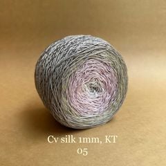 Cầu vồng sợi Silk kim tuyến, cỡ 1.0mm, 300g, đan móc áo, váy, khăn
