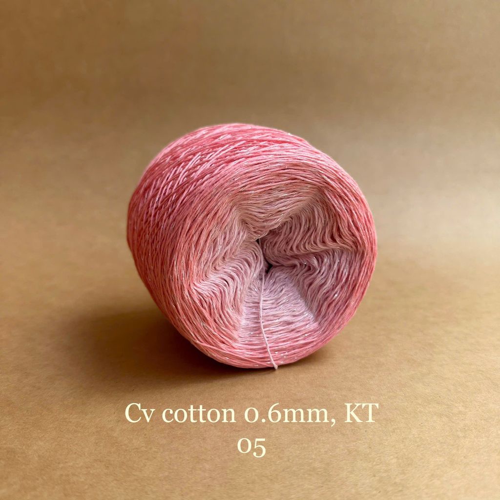 Sợi cầu vồng Cotton 0.6mm, kim tuyến
