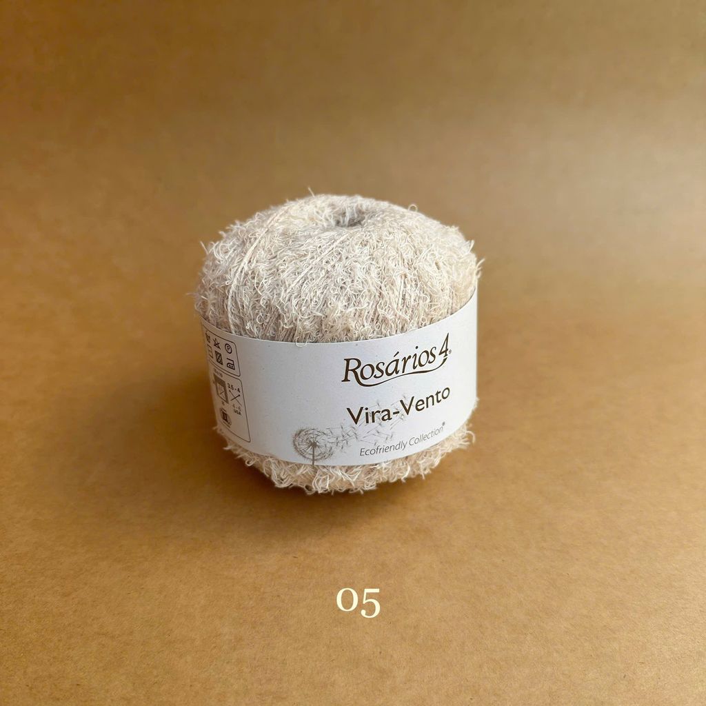 Sợi cotton Vira-Vento nhập từ Rosarios 4, đan móc áo, váy, khăn