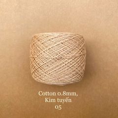 Sợi Cotton 0.8mm, kim tuyến, đan móc áo, váy, khăn