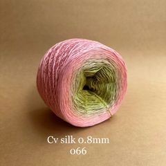 Cầu vồng Silk 0.8mm, 300g, dòng bánh, Chouihandmade, đan móc áo, váy, khăn