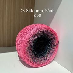 Cầu vồng sợi Silk, cỡ 1.0mm, 300g, dòng bánh, đan móc áo, váy, khăn