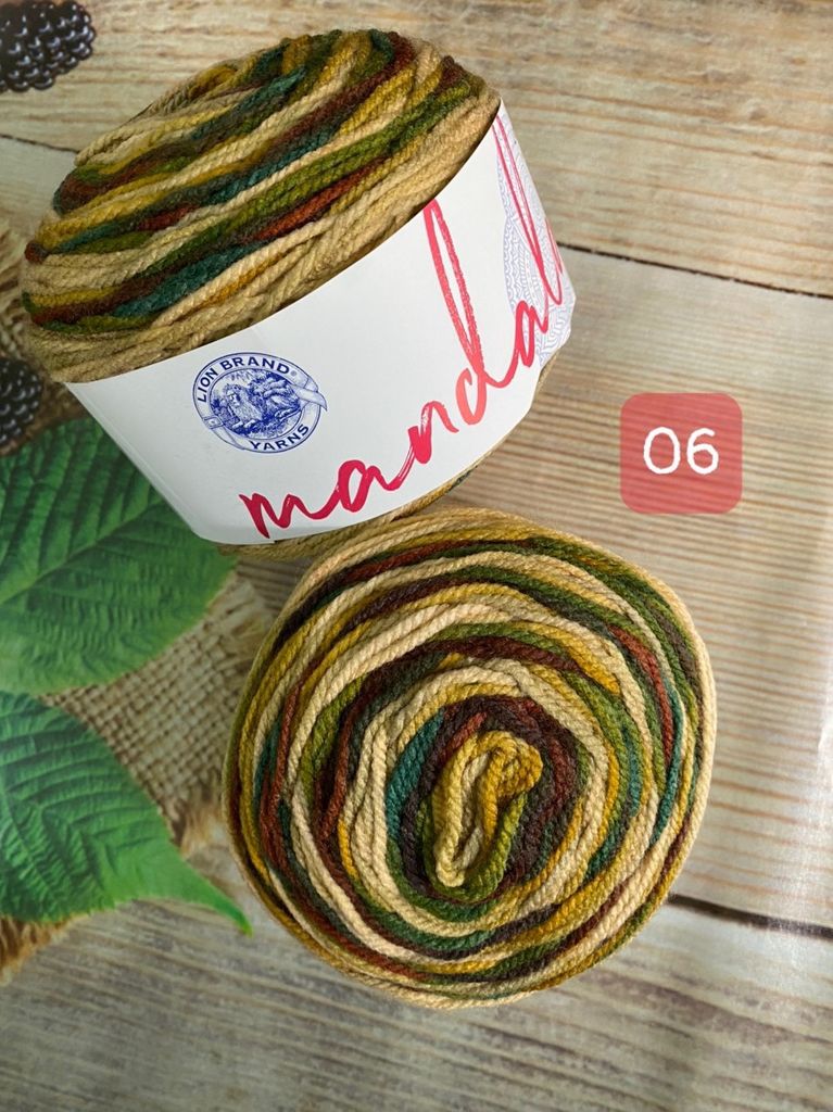 Len cầu vồng Mandala - Nhập khẩu từ hãng Lion Brand - 100% Premium Acrylic - 150gram dài 173m