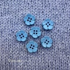 Gói 6 cúc áo 1.4cm, hình hoa, nhiều màu - Chou.ihandmade