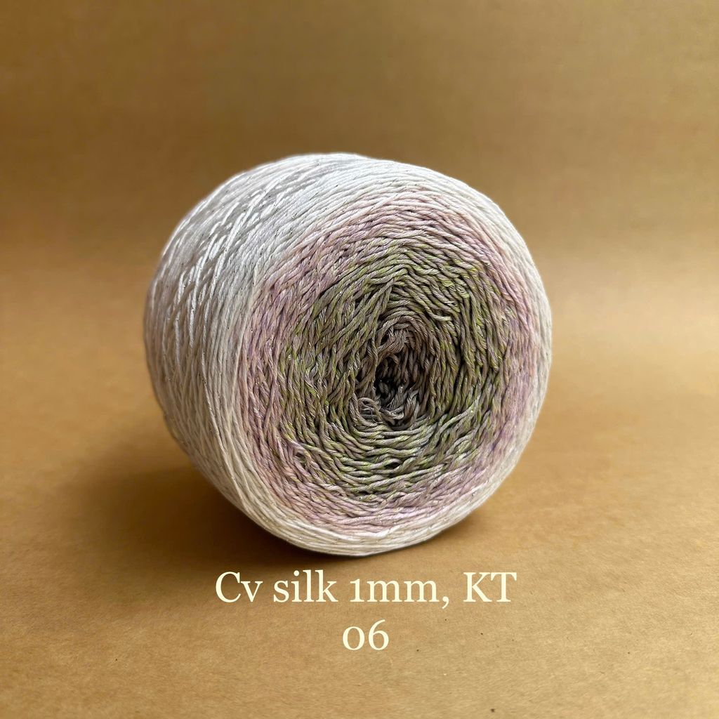 Cầu vồng sợi Silk kim tuyến, cỡ 1.0mm, 300g, đan móc áo, váy, khăn