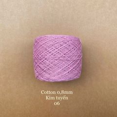 Sợi Cotton 0.8mm, kim tuyến, đan móc áo, váy, khăn